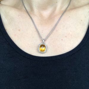 David Yurman Citrine and Diamond Necklace
